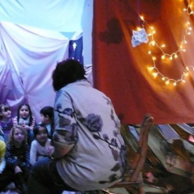 in decompression room with Julie